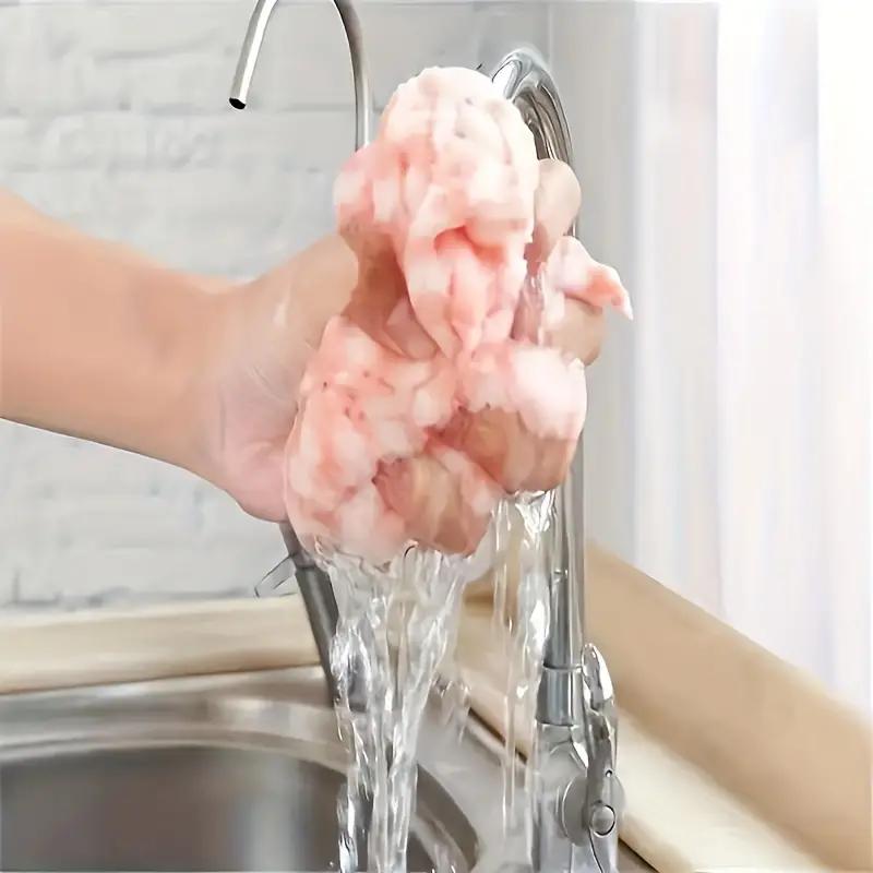 1/5 Pcs Kitchen Cleaning Rag Dish Washing Cloth Scouring Pad Dry and Wet Kitchen Cleaning Towels KTY