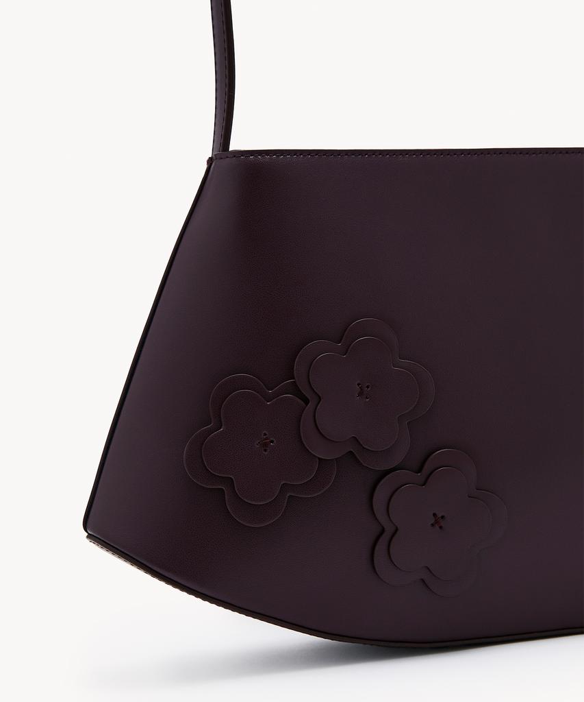 Clave Mia Flower Burgundy Tote Bag