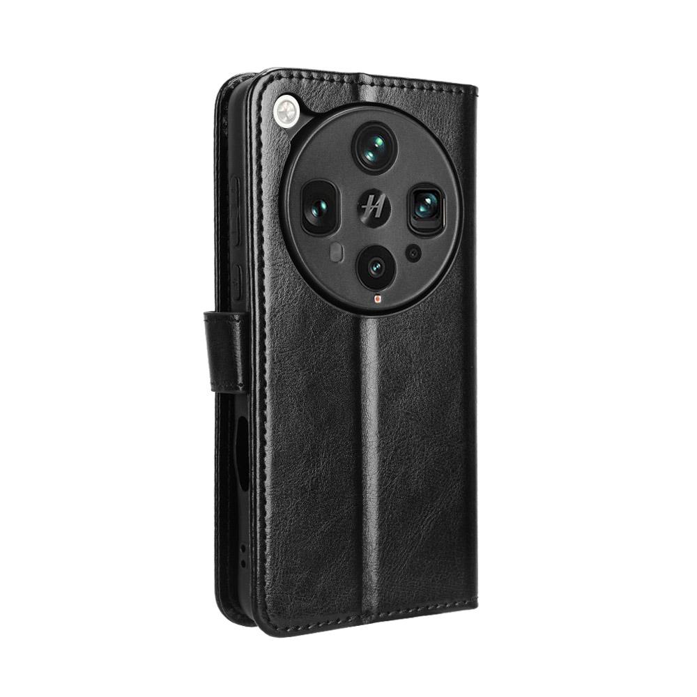 For Oppo Find X8 Ultra 5G PU Leather Case with Strap Crazy Horse Texture Phone Wallet Cover