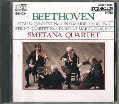 CD СМЕТАНА КВАРТЕТ Струнный квартет №. 3 в Ре мажоре Op 38C377049 Denon Япония Классика Б/У