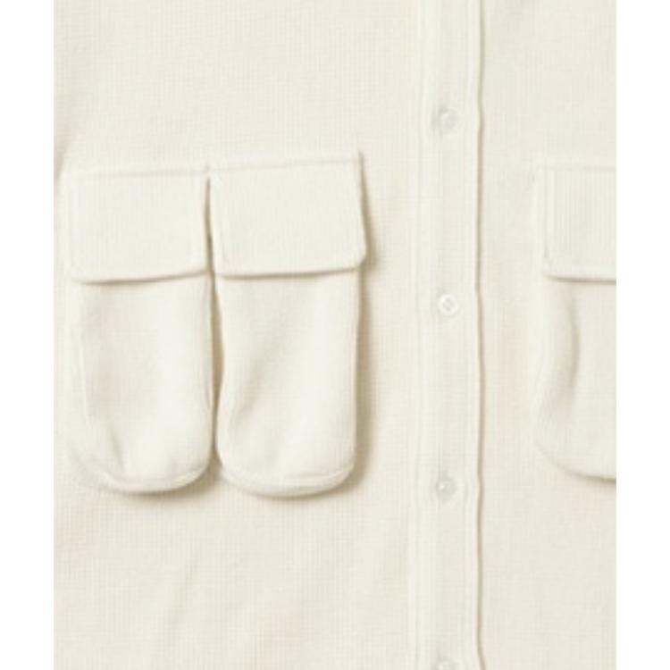 Palace Рубашка вафельная Off White унисекс топы кремовый P26SHT030