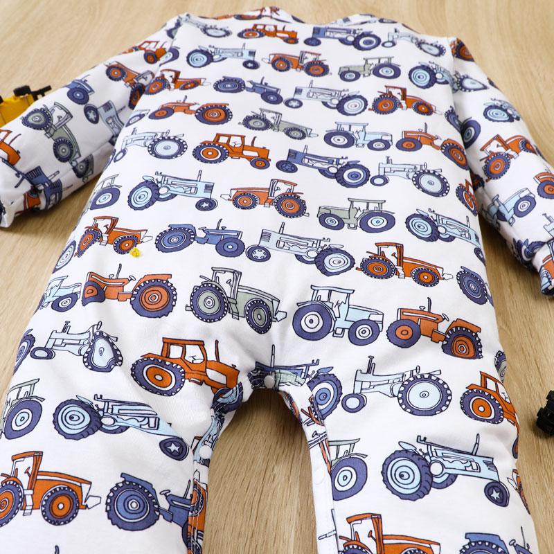 Милое боди для маленьких мальчиков и девочек, боди с мультяшным принтом автомобиля, нижняя часть шеи, боди с длинными рукавами, весенне-осенний игровой костюм для новорожденных, От 0 до 24 месяцев