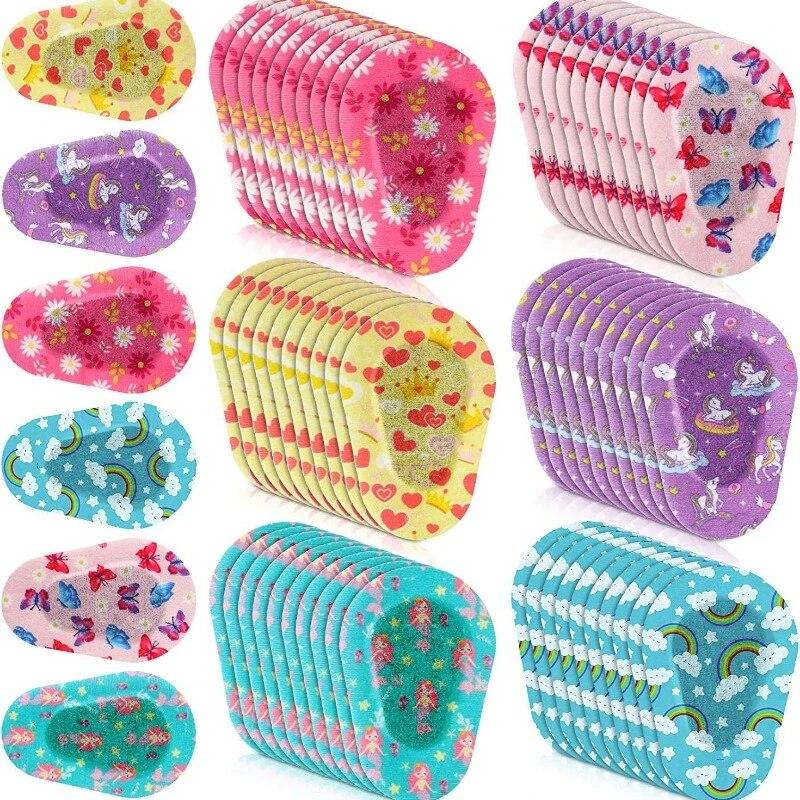 10 шт. новые детские тренировочные ортопедические корректирующие тени для амблиопии, мультяшные патчи для глаз, красочные окклюзионные повязки для глаз