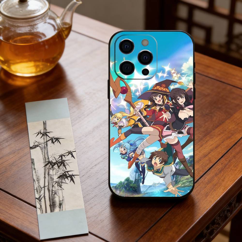 Anime K-Konosuba Phone Case Silicone Soft For IPhone 17 16 15 14 13 12 11 X XR Plus Pro Max Plus