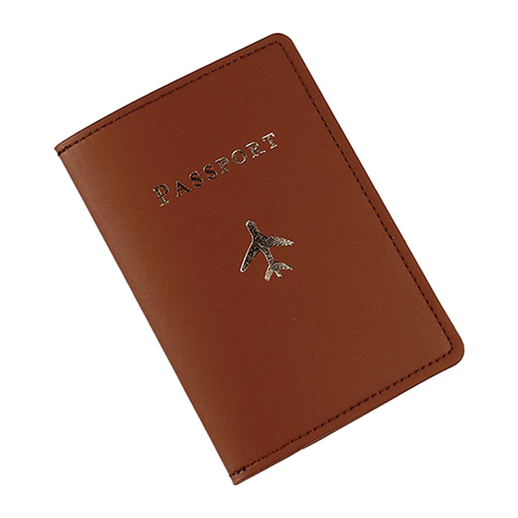 PU Leather Passport Cover Case Holder with ID Credit Card Slot Card Document Pocket Wallet for Travel Passport Sleeve