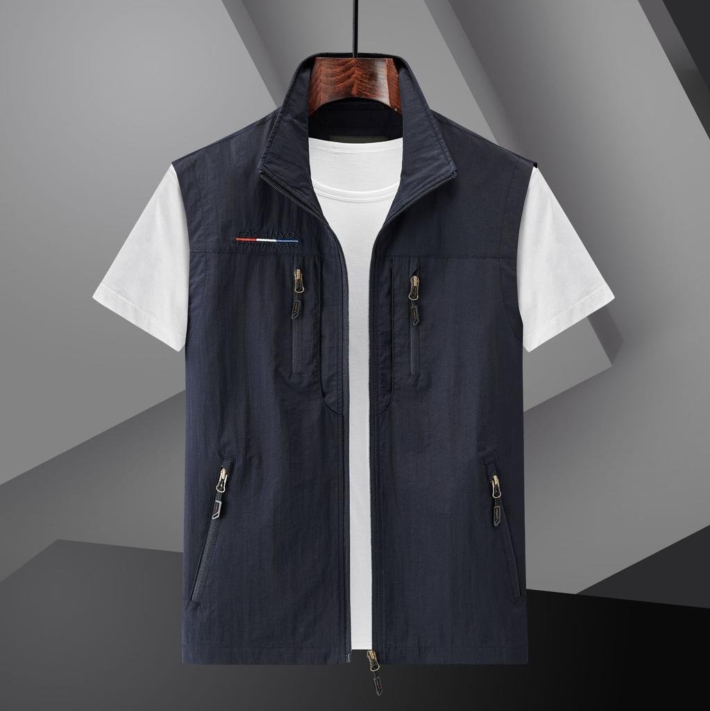 Outdoor Quick -Drying Vest Men 'S Summer And Autumn Multi -Pocket Thin Tooling Vest Plus Size 6xl Casual Jacket