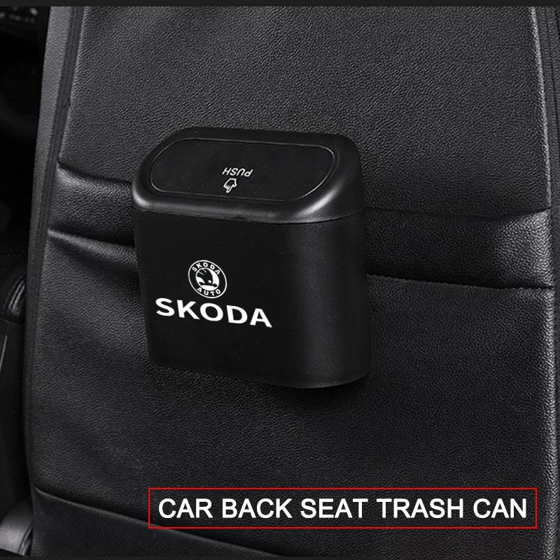Автомобильный кейс для хранения, черный квадратный мусорный бак из АБС-пластика для Skoda Octavia MK2 MK3 2 3 A7 Fabia Karoq Kodiaq Superb Rapid Kamiq