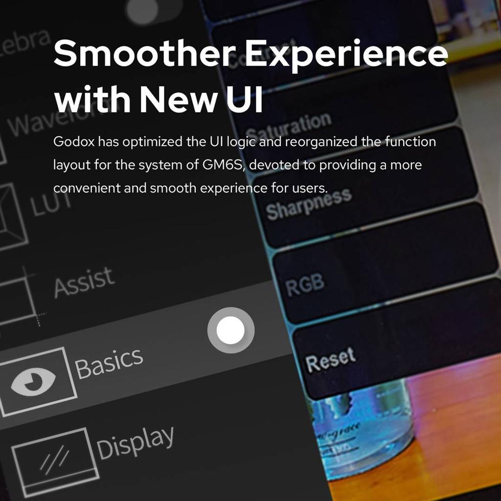 Godox GM6S 5.5 Inch 4K Camera Monitor 1200nit Ultra-bright Video Monitor for DSLR Camera 1920 *