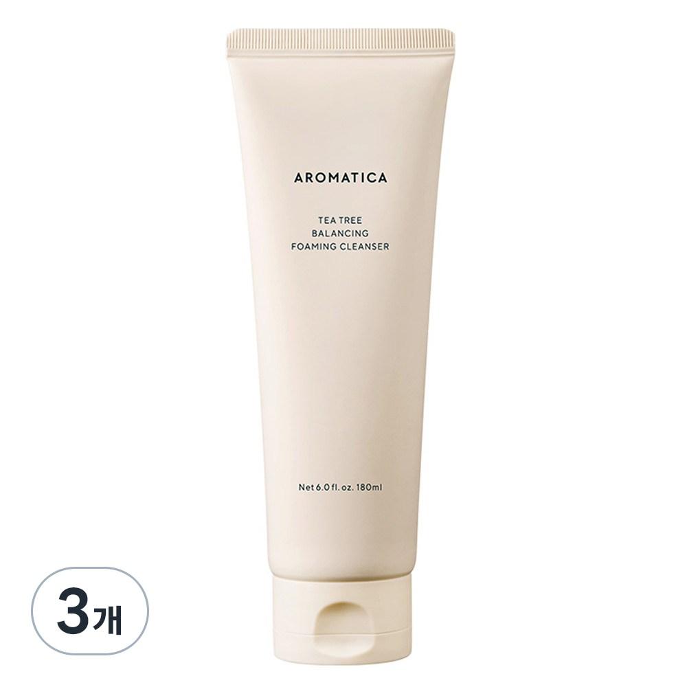 AROMATICA Tea Tree Balancing Foaming Cleanser, 180ml, 3 Pieces