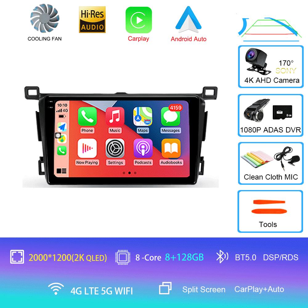 Android 14 для Toyota RAV4 Rav 4 2013 2014 2015 - 2019 Carplay Автомагнитола GPS Навигация DSP 360 Камера 2 Din Видео Стерео