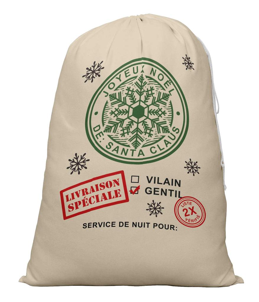 Printtoo Упаковка из 2 специальных рождественских мешков со шнурком, очень большого размера, для многоразового хранения рождественских подарков, 27x20 дюймов