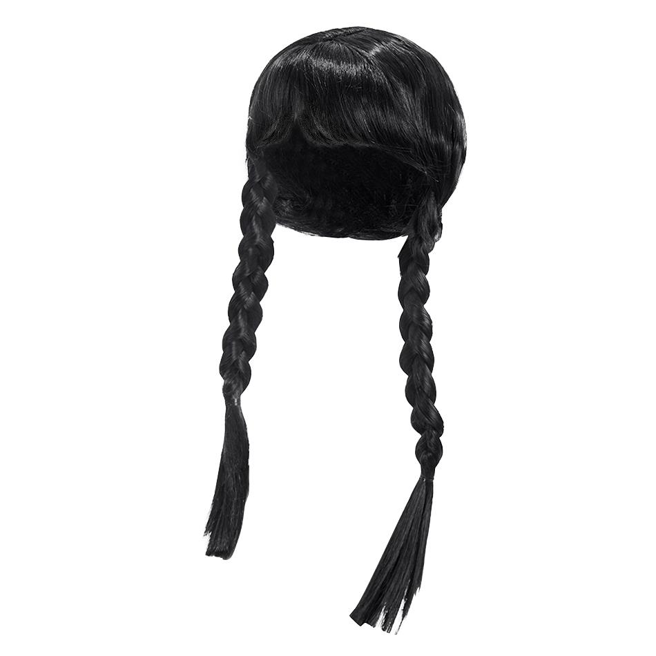 Girls Princess Wig Costume Accessories Kids Elsa Wednesday Rapunzel Jasmine Rumi Mira Zoey Joy Sadness Envy Children Headwear