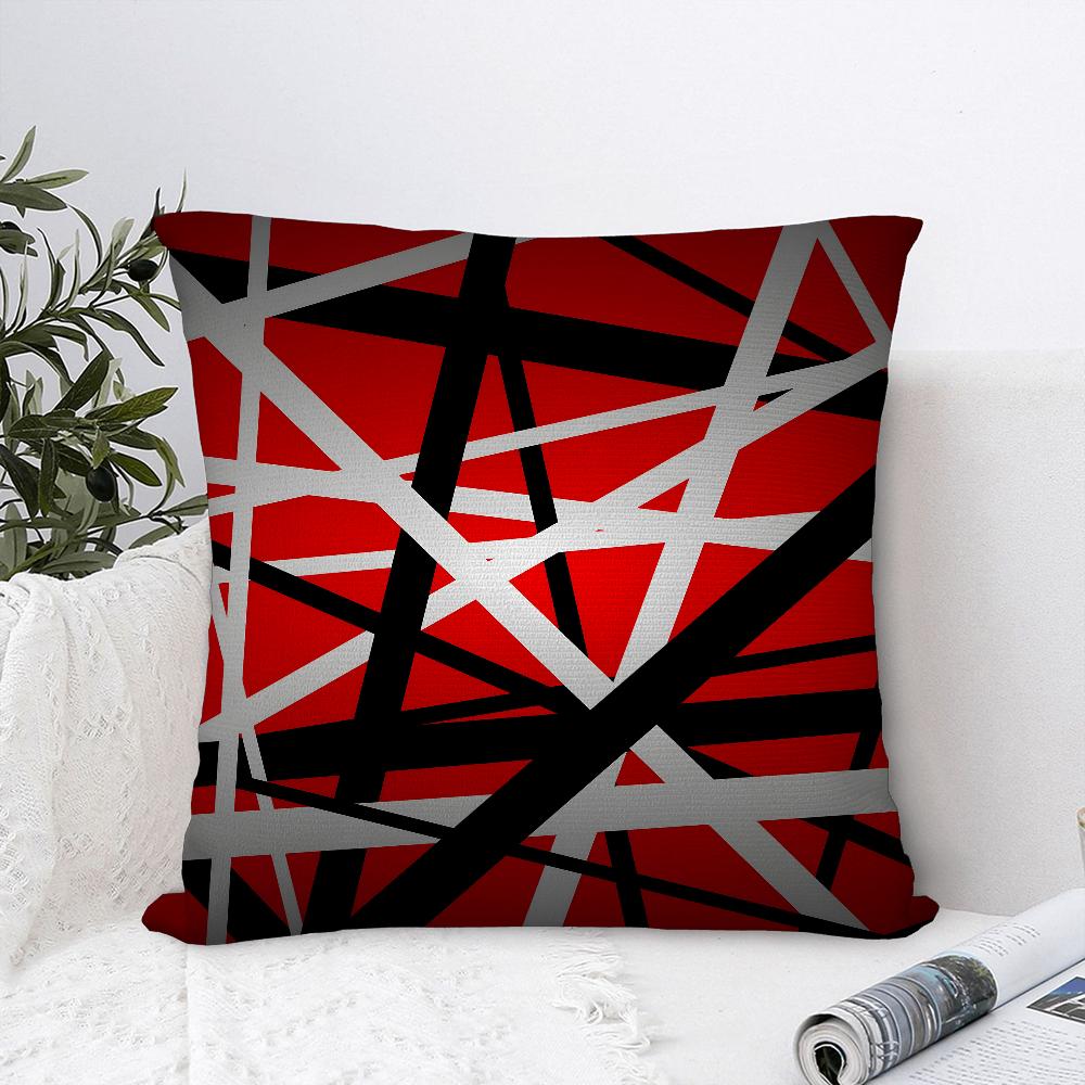 V-Van H-Halen Rock Pillow Case Plush Fabric Soft Pillowcase Double Sided Print Cushion Cover Household Gifts