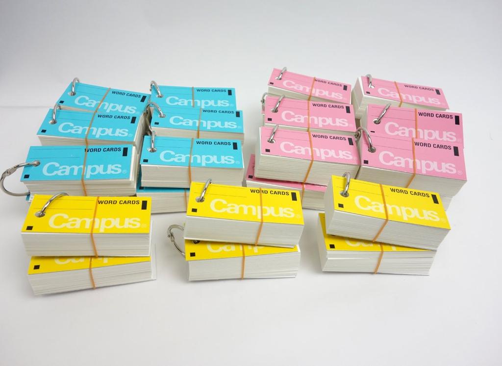 KOKUYO Vocabulary Medium Assorted 12 12 6 Yellow Notebooks/Flashcards, Size, Set Blue, Pink, (Tan-101 Tsume)