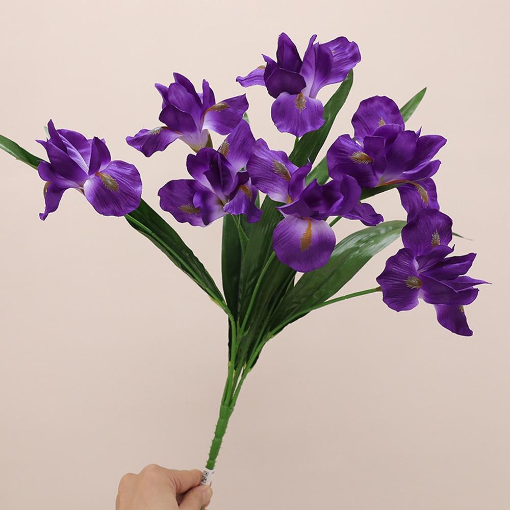 3D Printing Artificial Iris Flower Branch Real Touch Faux Flower Simulation Fleur-de-lis  Desktop