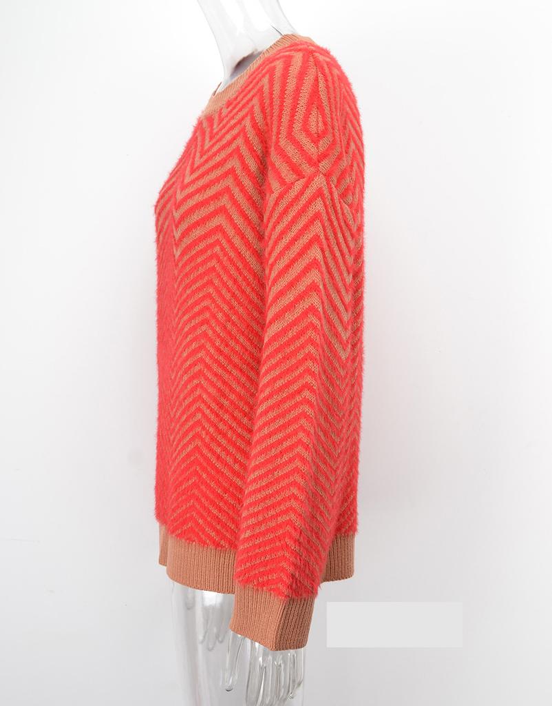 Свитер Трикотаж Осень Зима Круглый вырез Пуловер Длинный рукав Женский свитер Удобная женская одежда