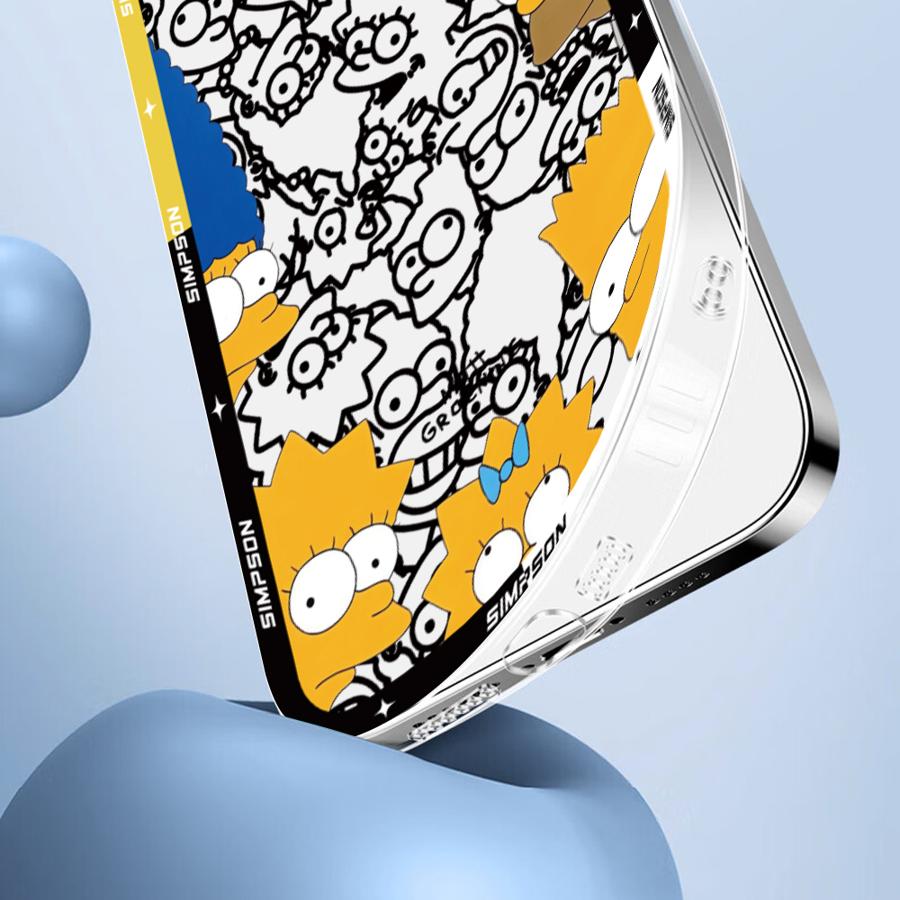 Чехол 'Веселая семья Симпсонов' для Apple iPhone 16e 17 Air XS XR 13 12 11 17 Pro Max 7 8 SE 15 14 16 Plus Мягкий чехол