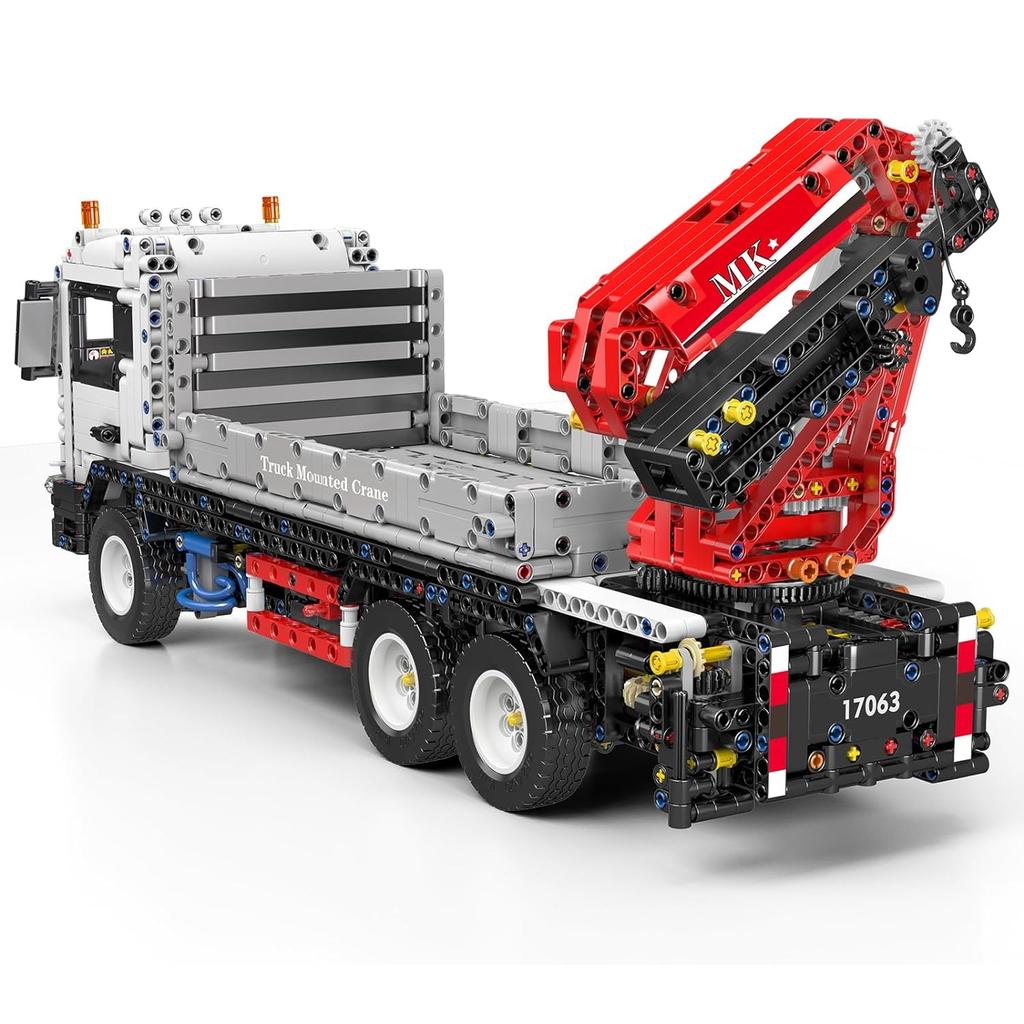 MOULD KING 17063 Technical Car Building Block Remote Control Truck Mounted-Crane Model Assembly Brick Toys Kids Christmas Gift