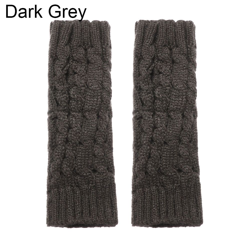 Девушки Twist Рукава Теплые Варежки Пуговицы Длинные Вязаные Перчатки Перчатки Без Пальцев Варежки Без Пальцев