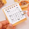 Kawaii Mini Small Desk Calendar July 2024 To December 2025 Pocket Portable Carton Calendar Punch Plan Officce Desktop Decoration