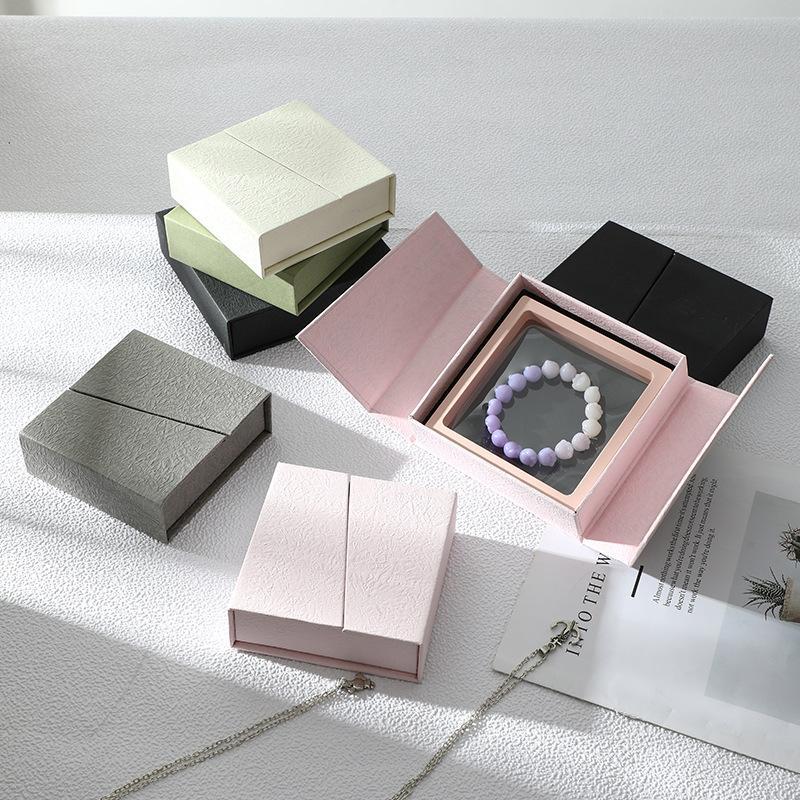 Earring Storage Slanted Flip Cover Necklace Case Bracelet Holder Magnetic Closure Jewelry Box For Home Storage Women Gift