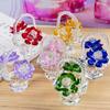Crystal Art Crystal Flower Basket Figurines Beautiful Car Ornaments  Wedding