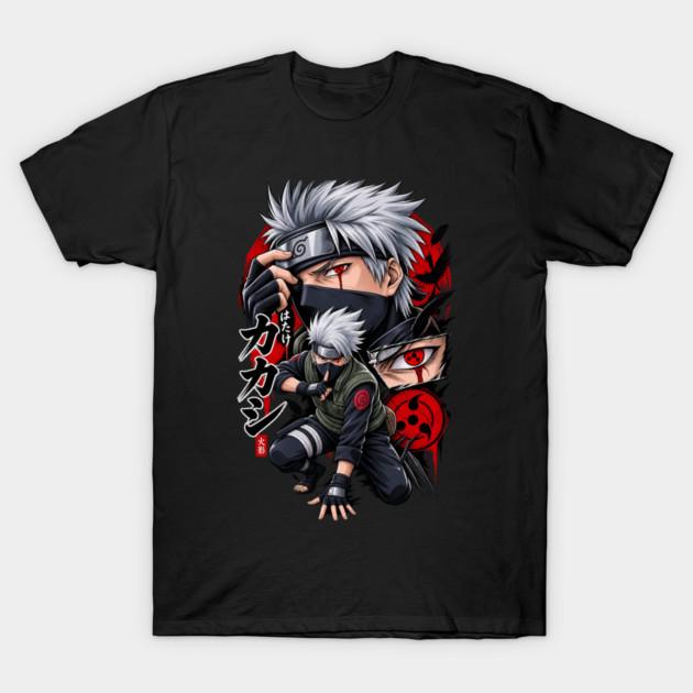 Азиатский размер Хлопковая унисекс футболка Печать на футболке футболка kakashi Печать без вырезания Обычная посадка
