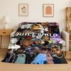 Ретро Juice WRLD 999 Легенда Рэпер Звезда Фланелевое одеяло Мягкое теплое плед для спальни гостиной кровати путешествий кемпинга
