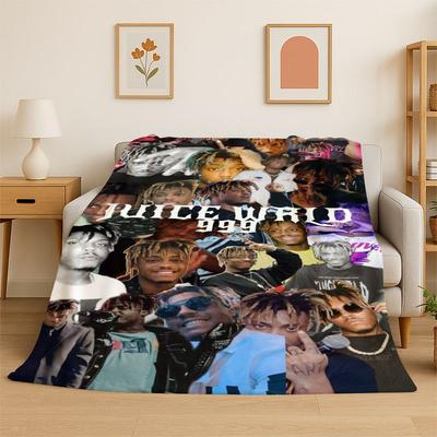 Ретро Juice WRLD 999 Легенда Рэпер Звезда Фланелевое одеяло Мягкое теплое плед для спальни гостиной кровати путешествий кемпинга