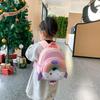 Elephant Rainbow Print Kids Animal Backpack Breathable Nylon Schoolbag Cute Gift