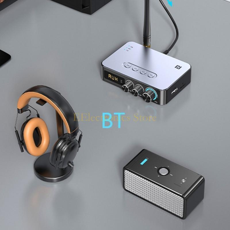 B03C Converter Bluetooth-compatible v5.1 Wireless Receiver Transmitter Adapter with FM Radio Antanna Remote Contol