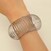 Flat Wire Retractable Bangle Round Shape Coil Cuff Bracelet Geometric Bracelet  Daily Wear