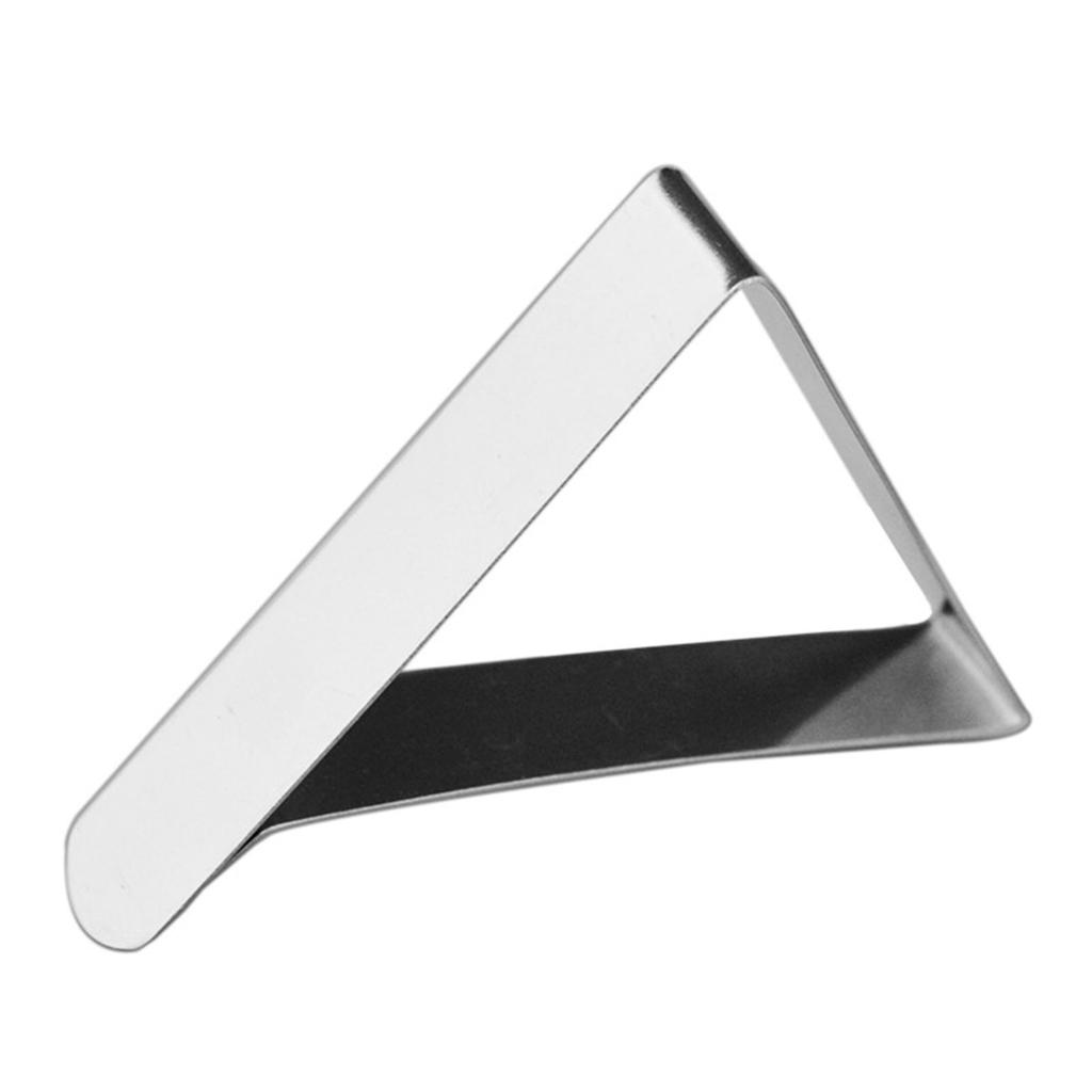 6Pcs Tablecloth Clips Stainless Steel Triangular Shape 5cm Opening Tablecloth Holders Clamps