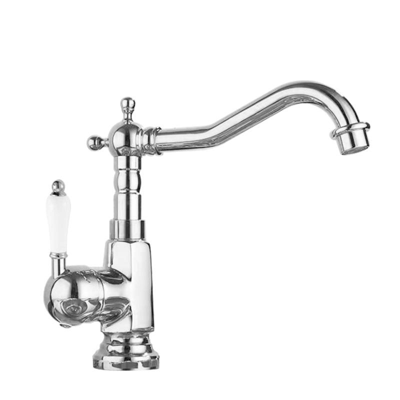 Смеситель для раковины Хром Смесители горячей и холодной воды Антикварный смеситель для раковины Краны Раковина Вращающийся на 360 градусов смеситель