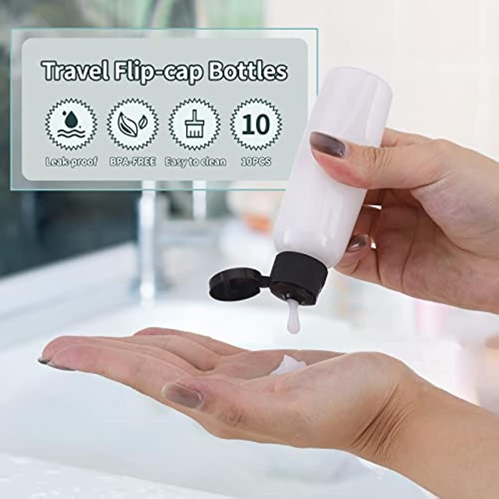 10 шт. 10 20 30 мл 50 60 100 мл многоразовая прозрачная бутылка пластиковая портативная бутылочка для сжатия шампунь-кондиционер дорожный контейнер