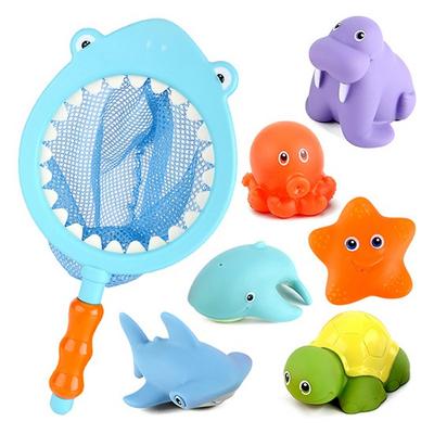 Let's Toy Акула и морские друзья Игрушки для ванны Набор из 7 игрушек, корейские игрушки для ванны
