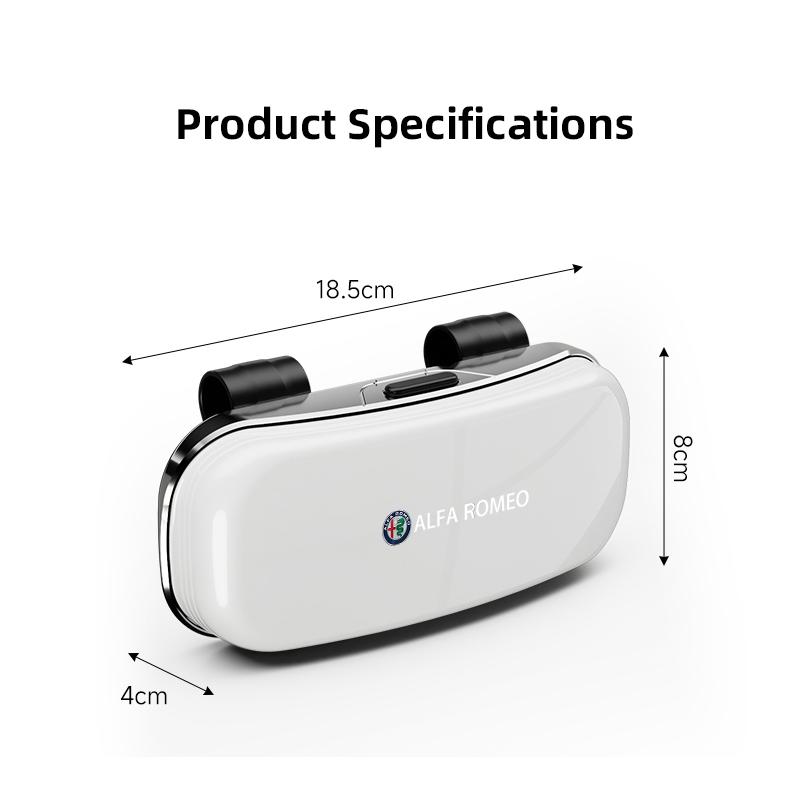 For Alfa Romeo Car Sun Visor Glasses Case Car Sunglasses Storage Box For Alfa Romeo 156 159 147 4C 8C 166 Giulia Giulietta Mito 