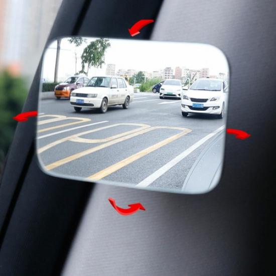 1pc 360° Car Rear View Convex Blind Spot Mirror Wide Angle Safety Parking