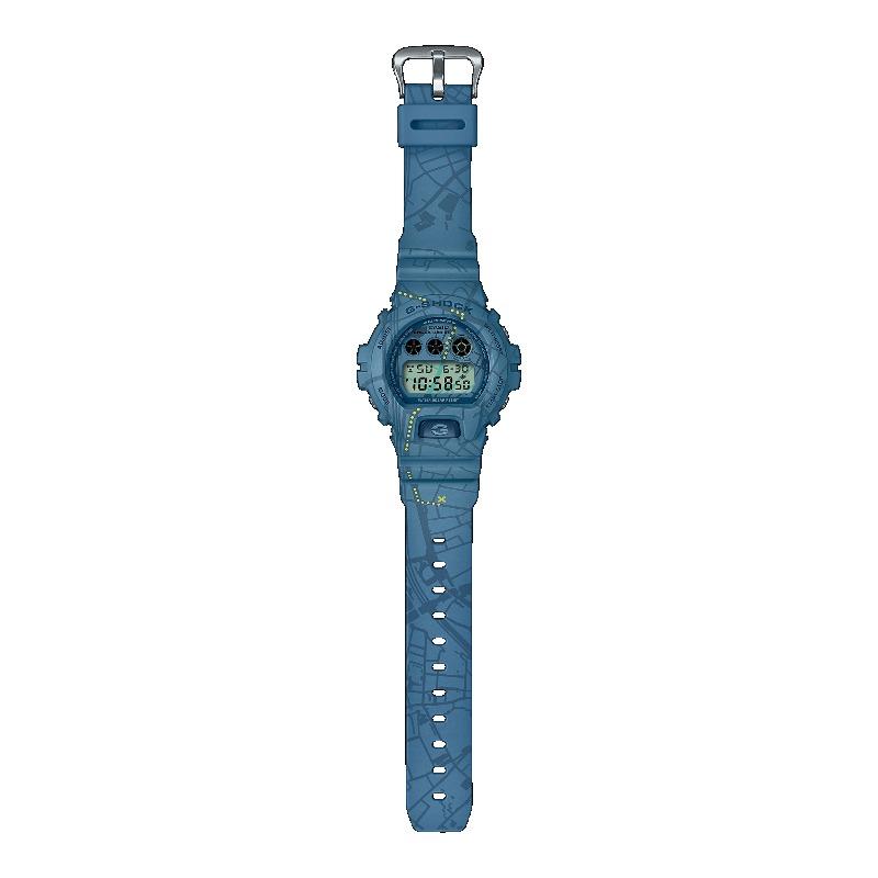 Casio Мужские часы G-SHOCK на смоляном ремешке, водостойкость 200 м, ударопрочность, будильник, кварцевые часы DW-6900SBY-2