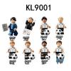 Soccer Team Building Blocks Figures Set Educational Toys OPP Bag Mini Football Players Model Kids Creative Gift Compatible with Major Brands KL9001