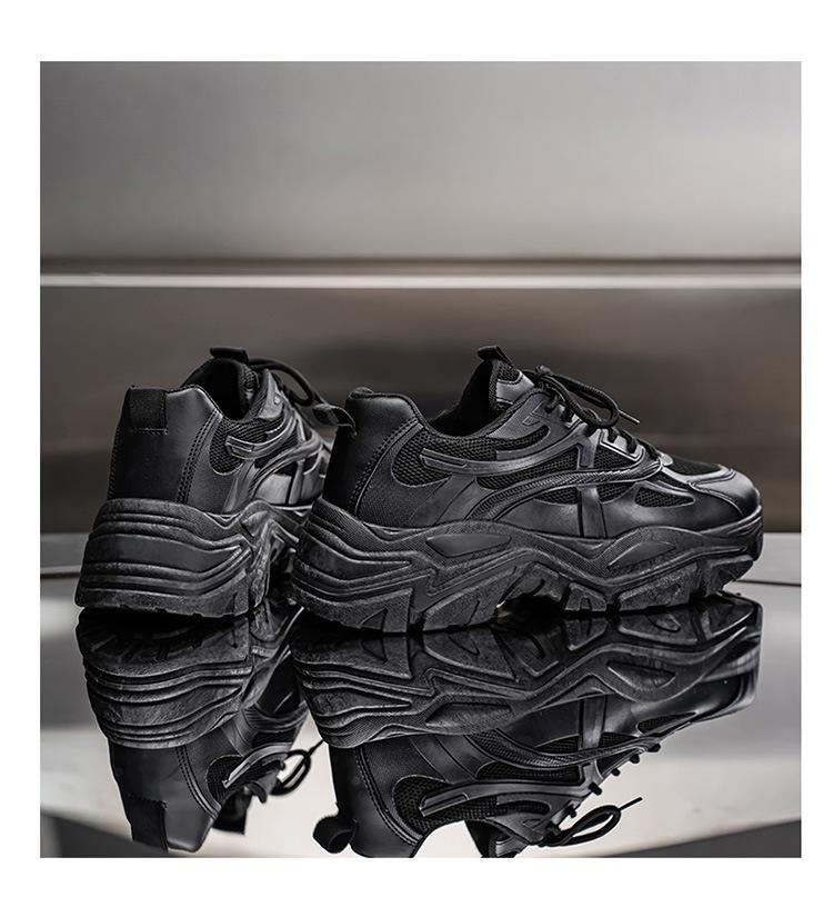 Весенние мужские дышащие белые сетчатые кроссовки - Модные повседневные кроссовки на толстой подошве для папы