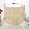 Modal Large Size Panties for Fat Lady Fashion Polka Dot Briefs High Waist Wide Leg Boyshorts Cotton Crotch Underpants