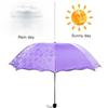 Portable Three-fold Umbrella Meet Water Flowering Sunny and Rain Dual-use Umbrella Anti-ultraviolet Sun Umbrella Strong Umbrella