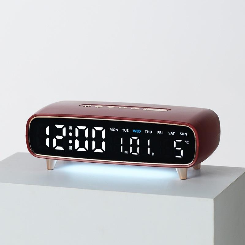 New Multifunctional Clock LED Ambient Light Bedside Alarm Clock Home Decoration Desk Clock 1818 Digital Clock Plastic Decoration