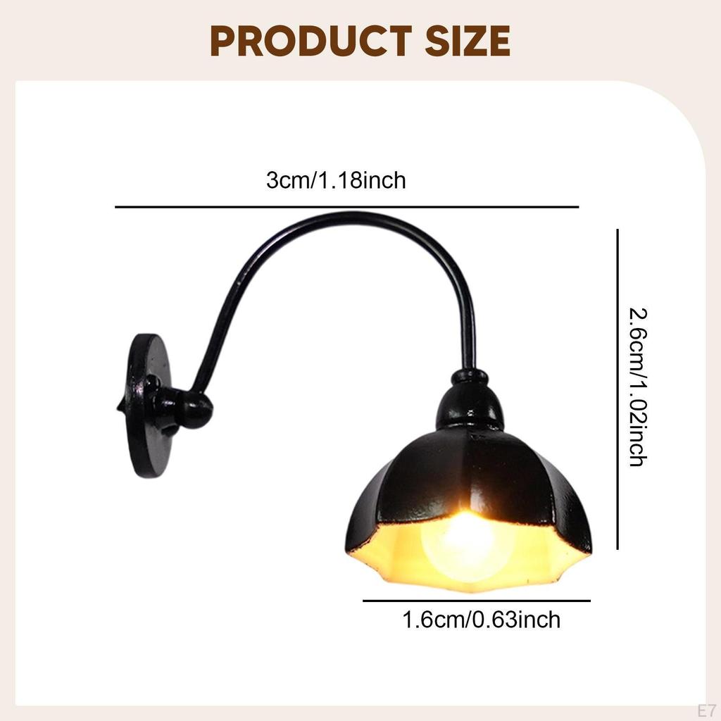 1/12 Кукольный домик Миниатюрные настенные бра Аксессуары Сцена из жизни Мини-игрушка Орнамент Декоративный