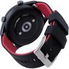 ERBORD Universal Silicone Strap 22mm, Dual Color, Black / Red / Silver Buckle