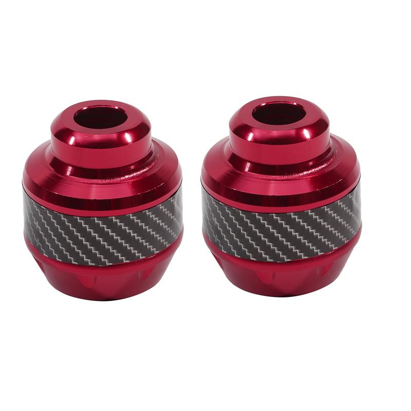 A Pair Of Carbon Fiber Motorcycle Front Fork Covers, Universal Frame Slider Pads, Suitable For Motorcycles And Scooters