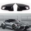 Корпус бокового зеркала заднего вида в форме рога из углеродного волокна для Toyota Supra 2019-2022
