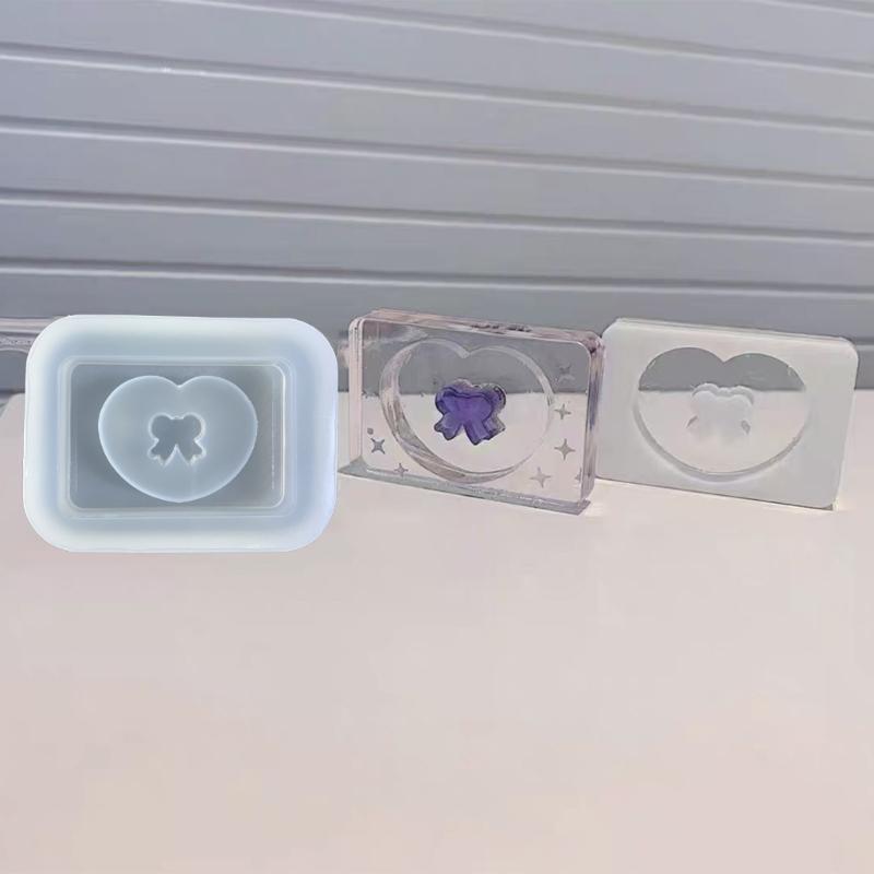Блестящие силиконовые формы для украшений, ангел, медведь, бант, брелок, форма для самостоятельного изготовления кулонов, ювелирных изделий из эпоксидной смолы