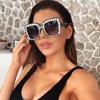 Luxurious Big Frame Sun Glasses Women Men Square Sunglasses Female Casual Black Colors Mirror Designer Brand Fashion